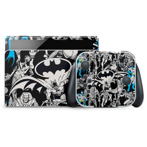 DC Comics Batman Characters Action Poses Print Nintendo Switch OLED (2021) Skin